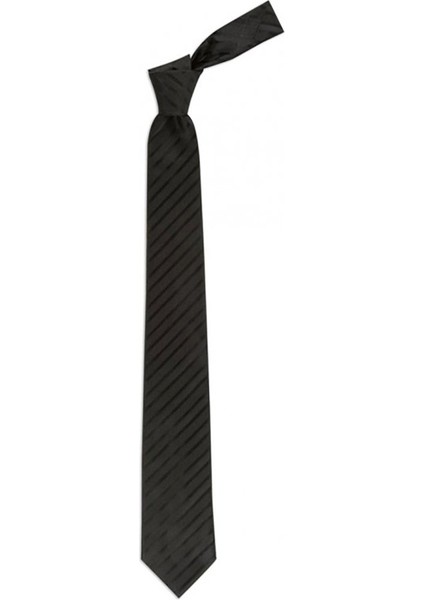 Siyah Çizgili 7,5 cm Genişliğinde Ipek Kravat fiyatları