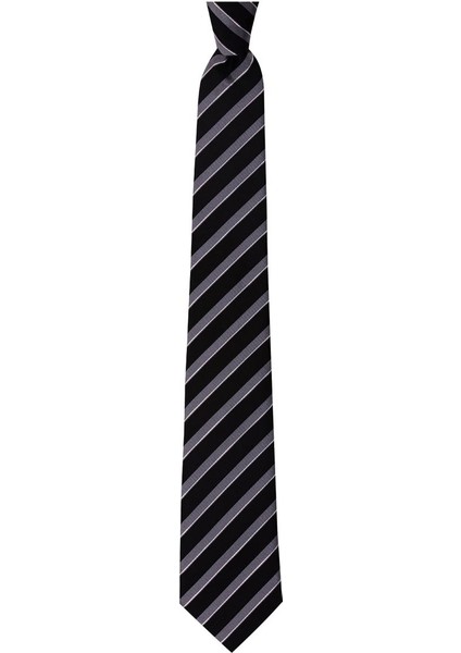 Gri Çizgili 8 cm Genişliğinde Kravat