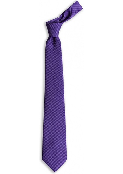 Mor Desenli 8 cm Genişliğinde Kravat