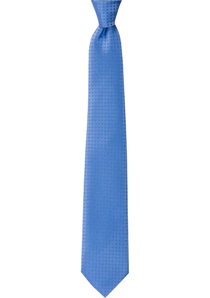 Mavi Desenli 8 cm Genişliğinde Kravat