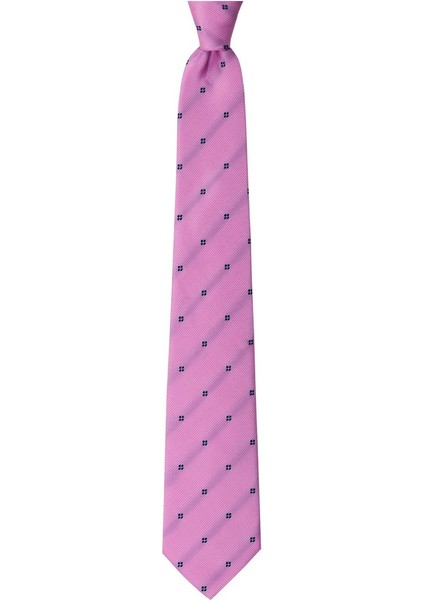 Pembe Desenli 8 cm Genişliğinde Kravat