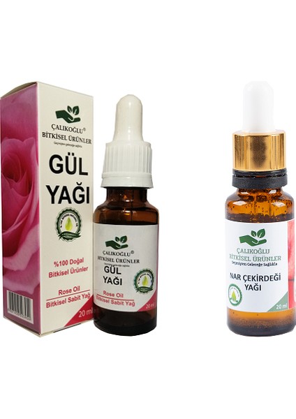 Gül Yağı - Nar Çekirdeği Yağı 2'li Paket 20 ml