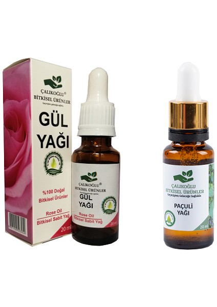 Gül Yağı - Paçuli Yağı 2'li Paket 20 ml