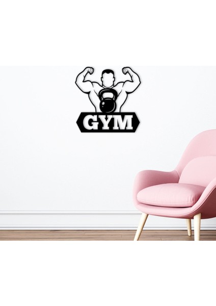 Gift Gym Tasarımlı Ahşap Duvar Süsü-17