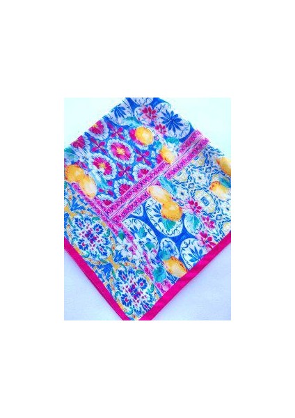 Kadın Alaçatı Desenli Fular,bandana,saç Bantı