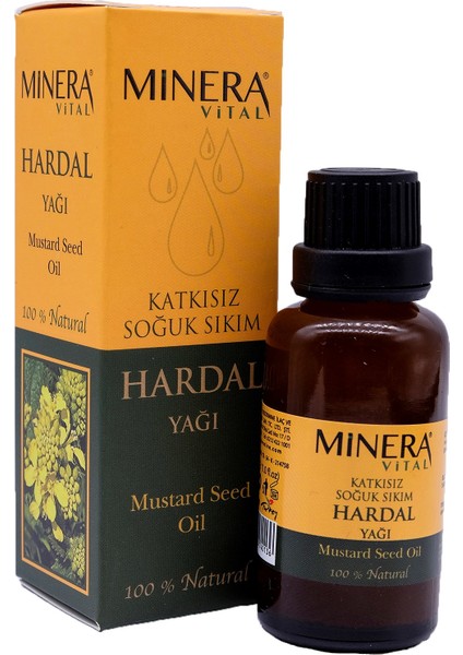 Minera Vital Hardal Yağı 30 ml Katkısız Içilebilir & Sürülebilir