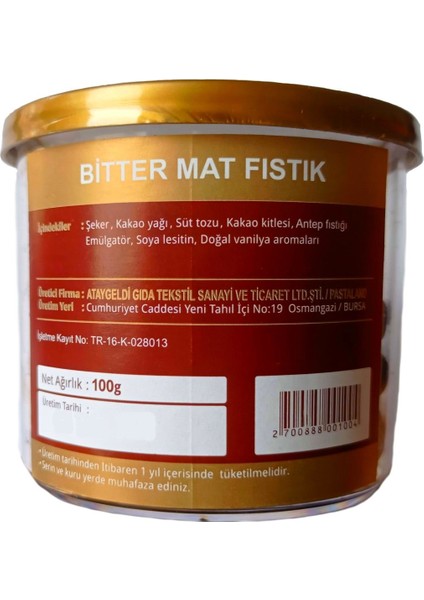 Pastaland Bitter Mat Fıstık 100 gr