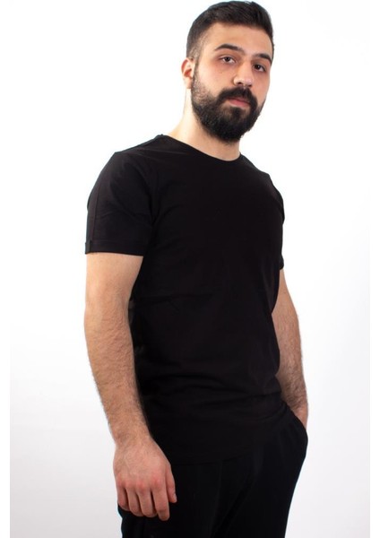 TwisterJeans 1828 Siyah Bisiklet Yaka Erkek T-Shirt