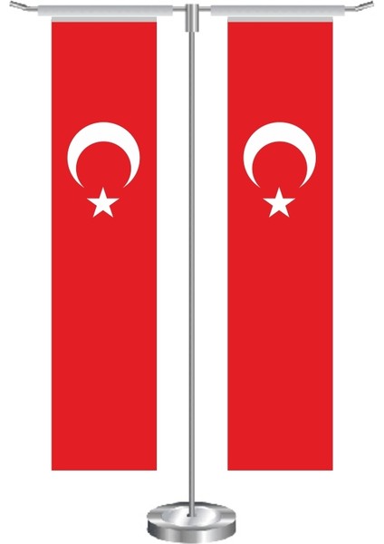 T Dikdörtgen Türk Masa Bayrağı Takımı