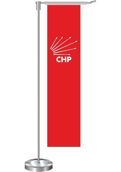 L Dikdörtgen Chp Masa Bayrağı Takımı