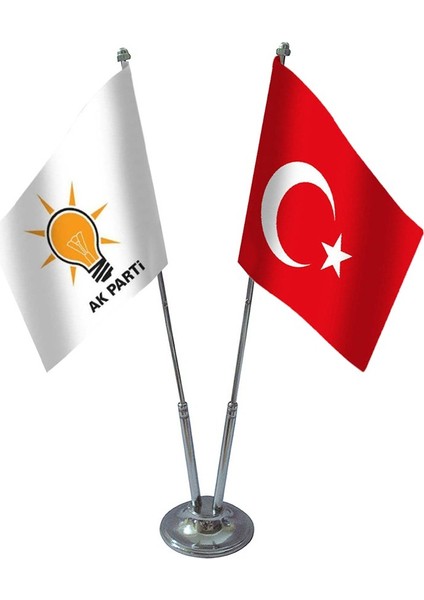 Ikili Akparti Masa Bayrağı Takımı