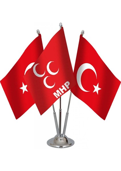 Üçlü Mhp Masa Bayrağı Takımı