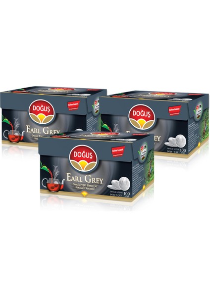 Doğuş Earl Grey Demlik Poşet Çay 100X3,2GR x 3 Adet