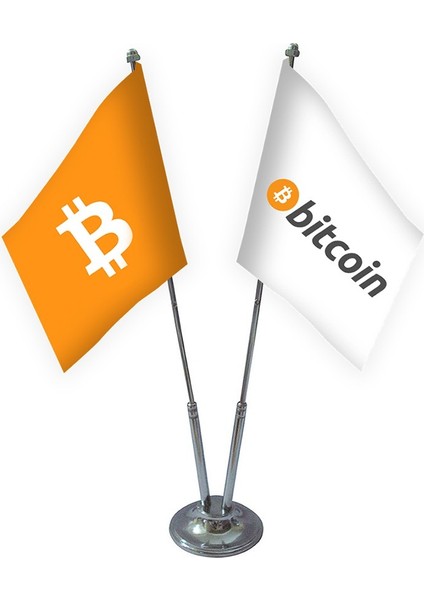Ikili Bitcoin Masa Bayrağı Takımı