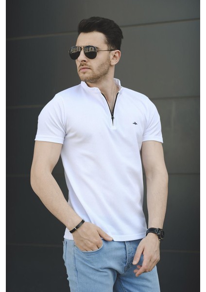 Roderick Hakim Yaka Petek Kumaş Yarım Fermuarlı Erkek Tshirt fiyatları