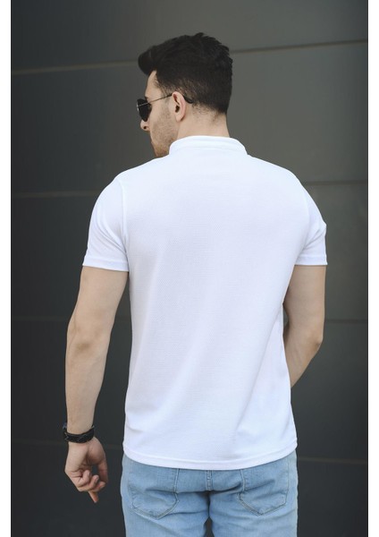 Roderick Hakim Yaka Petek Kumaş Yarım Fermuarlı Erkek Tshirt modelleri