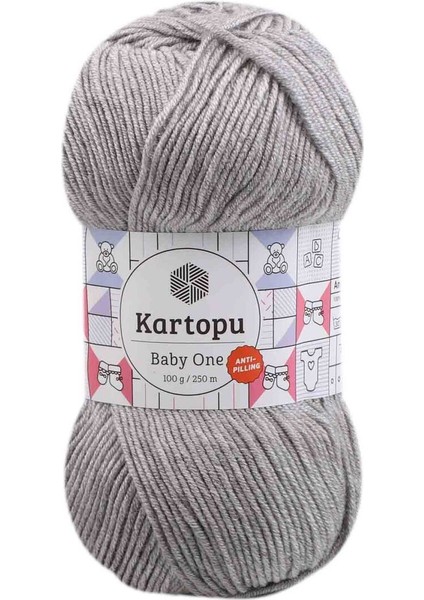 HDYME Kartopu Baby One El Örgü İpi | Açık Gri K1000