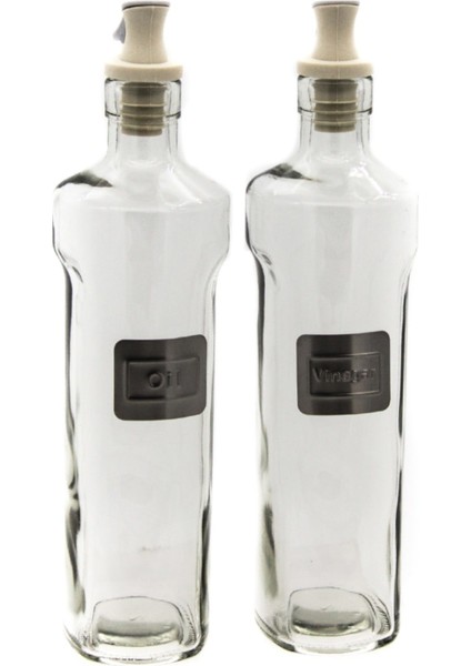 2'li Cam Yağlık & Sirkelik Seti Beyaz 500 ml.