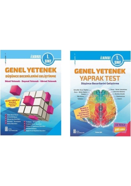 Ata Yayıncılık 1. Sınıf Bilsem Düşünce Becerilerini Geliştirme + Genel Yetenek Yaprak Test