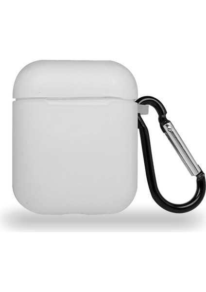 Apple Airpods Renkli ve Askılı Silikon Kılıf - Şeffaf