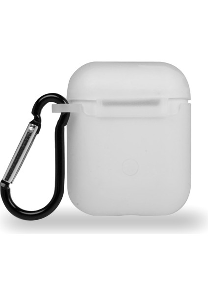 Apple Airpods Renkli ve Askılı Silikon Kılıf - Şeffaf