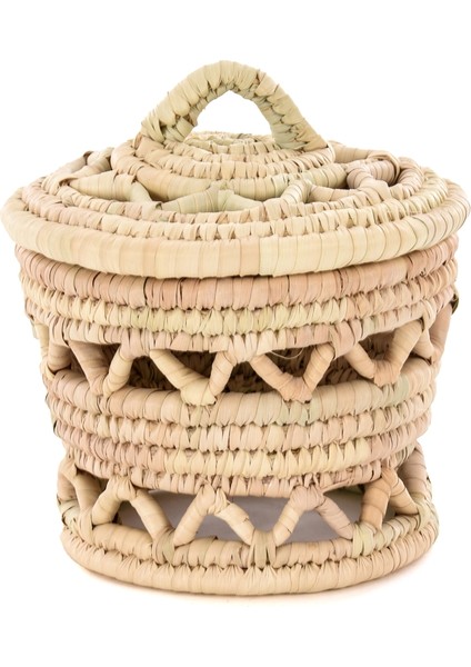 Orta Açık Sıralı Yuvarlak Hasır Kutu Bir Yıldız Şeklinde Kapak fiyatları