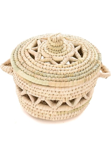 Yıldız Şeklinde Kapaklı, Yuvarlak Hasır