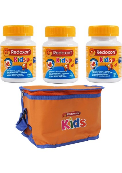 Kids 60 Çiğnenebilir Tablet 3 Adet + 1 Adet Termos Çanta
