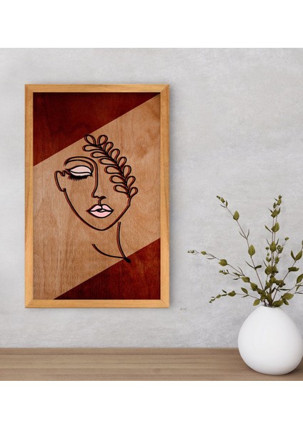 Gift Minimalist Woman Dekoratif Retro Ahşap Tablo-2