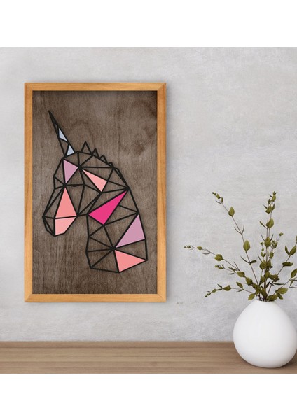 Gift Unicorn Dekoratif Retro Ahşap Tablo-2