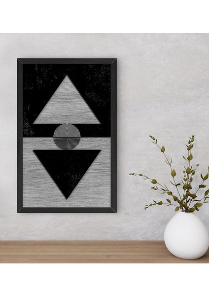 Gift Modern Art Dekoratif Ahşap Siyah Çerçeveli Tablo-8