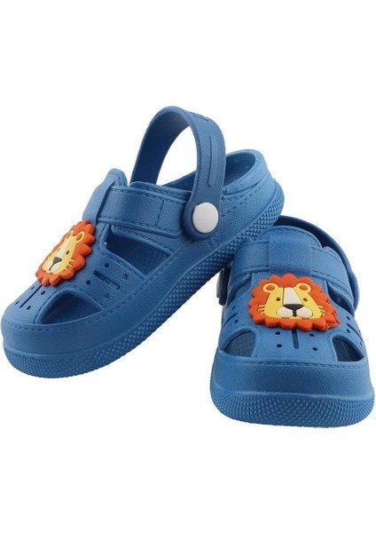 BK1001 Kaydırmaz Aslan Desenli Çocuk Sandalet Terlik