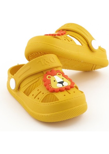 BK1001 Kaydırmaz Aslan Desenli Çocuk Sandalet Terlik