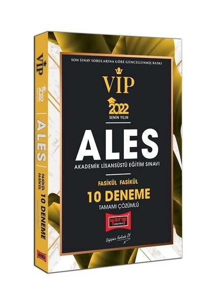 ALES 2022 VIP Tamamı Çözümlü Fasikül Fasikül 10 Deneme