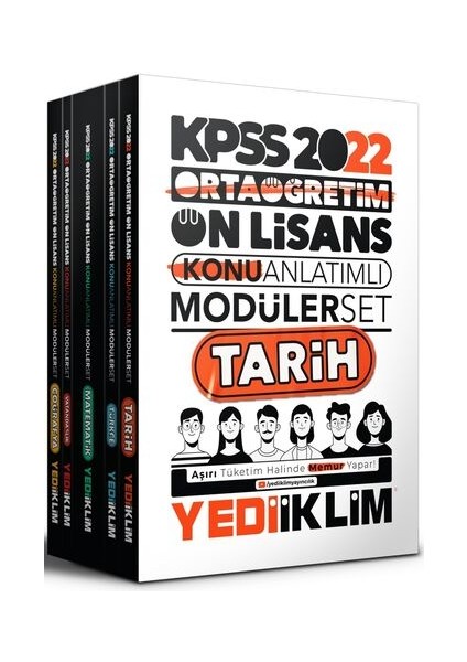 KPSS 2022 Ortaöğretim Ön Lisans Genel Yetenek - Genel Kültür Konu Anlatımlı Modüler Seti