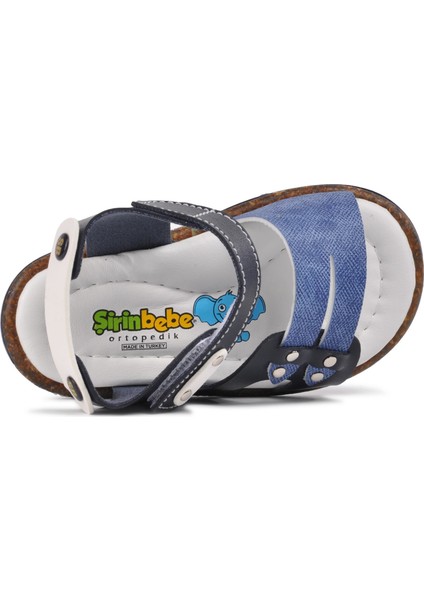 210107 Lacivert-Kot Mavi Comfort Erkek Çocuk Sandalet fırsatları