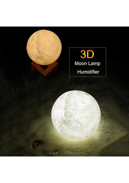 3D Ay Işığı Standlı Dekoratif Lamba 880ML Oda Hava Nemlendirici Buhar Makinesi Koku Giderici fiyatları