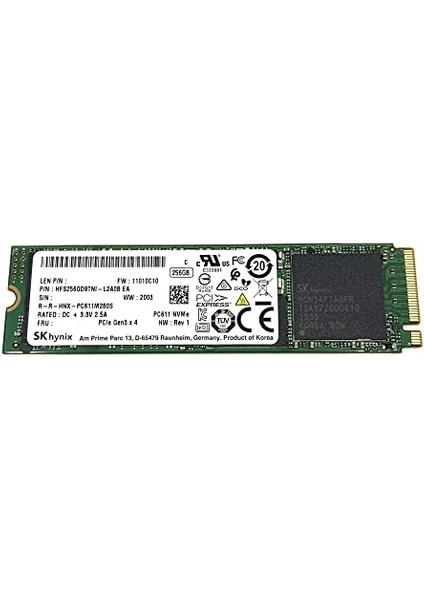 SK Hynix PC611 256GB M.2 2280 NVMe SSD