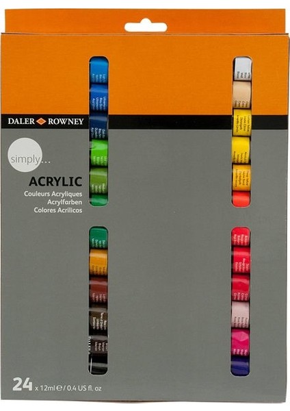 Daler Rowney Daler-Rowney Simply Akrilik Boya Seti 24 Renk x 12 Ml.