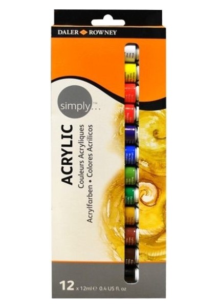 Daler Rowney Daler-Rowney Simply Akrilik Boya Seti 12 Renk x 12 Ml.