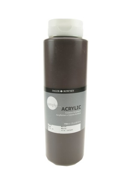 Daler Rowney Simply Akrilik Boya 750 Ml. Brown