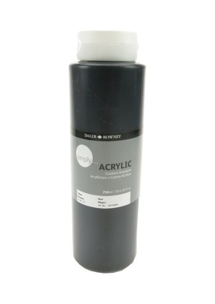 Daler Rowney Simply Akrilik Boya 750 Ml. Black