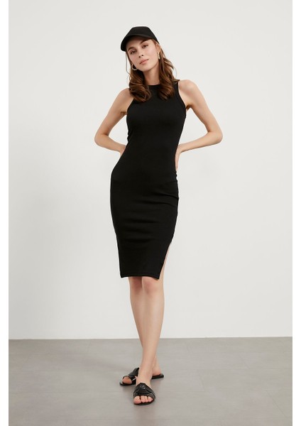 Kaşkorse Halter Yaka Elbise