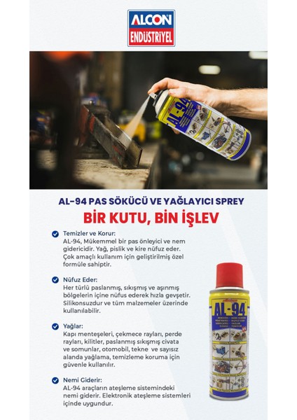 Pas Sökücü & Yağlayıcı Al-94 5 Fonksiyonlu 200 ml M-7706 fiyatları