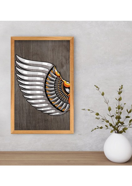 Gift Kanat Dekoratif Retro Ahşap Tablo-1