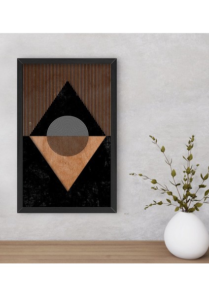 Gift Modern Art Dekoratif Ahşap Siyah Çerçeveli Tablo-9