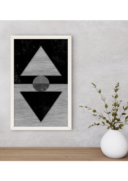 Gift Modern Art Dekoratif Ahşap Beyaz Çerçeveli Tablo-8