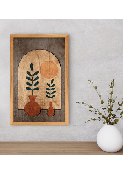 Gift Botanical Art Dekoratif Retro Ahşap Tablo-1
