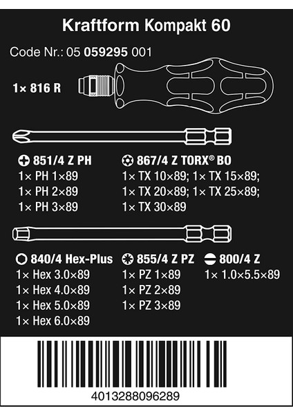 Kraftform Kompakt 60 (Çantalı) modelleri