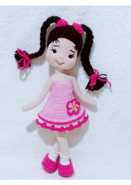 Toz Pembe Çitlembik Bebek Amigurumi Organik Oyuncak